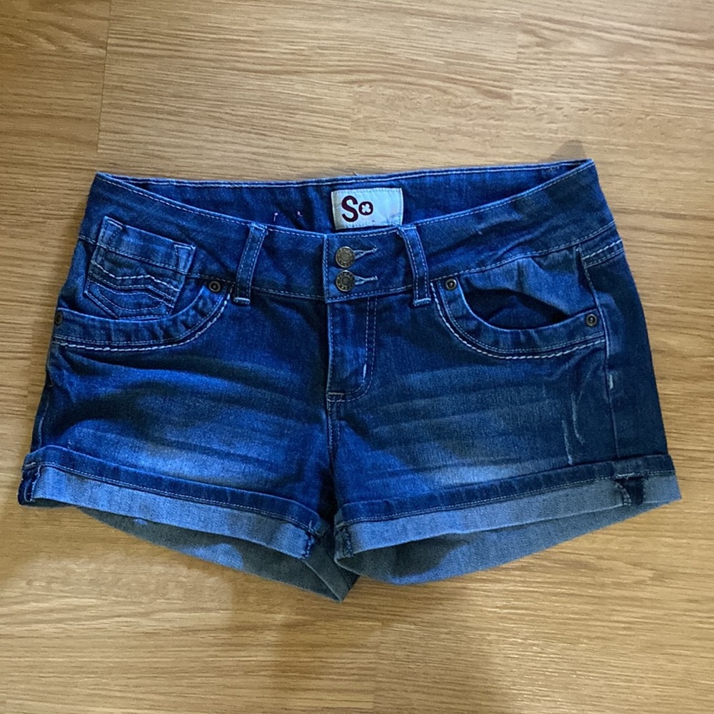 Denim Shorts-bundle of 3 pairs! Denim, black & Gray Denim. Juniors size 7 - Picture 8 of 10
